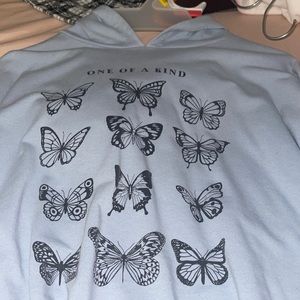 Light blue, soft, aesthetic jacket.